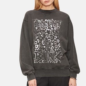 anine bing leopard sweater